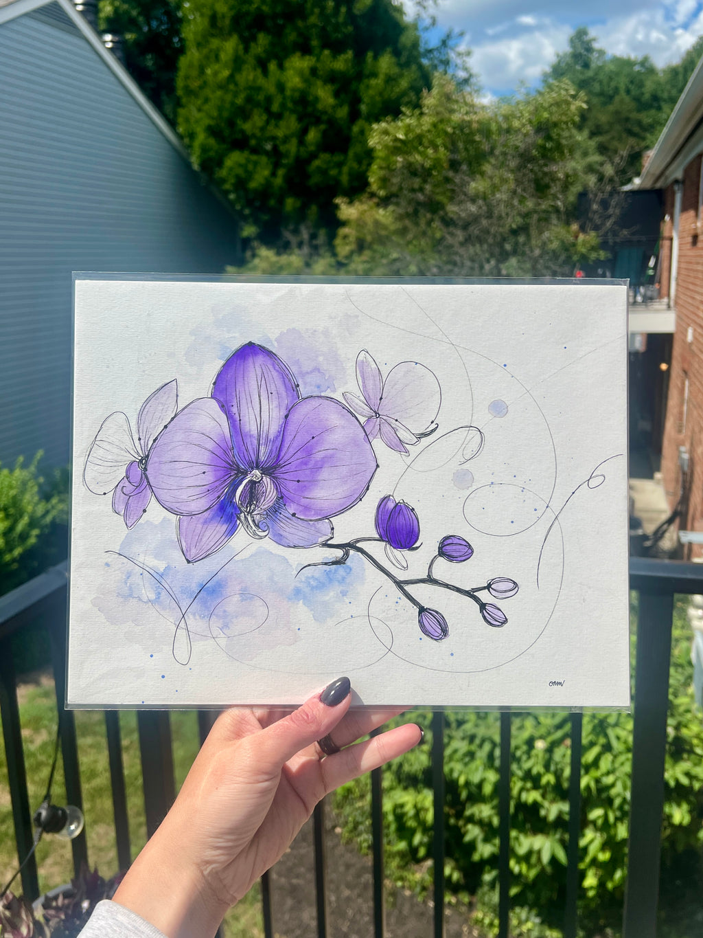 Radiant Blooms Original - Purple