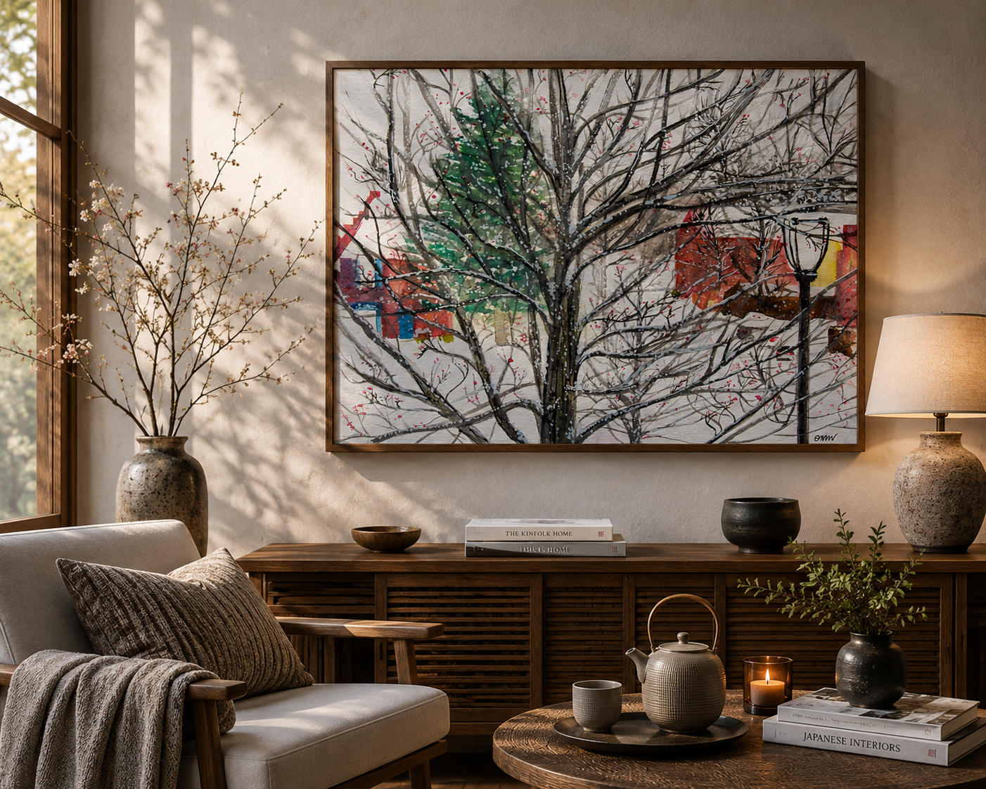 A Snowy Day in Cincinnati - Poster Print