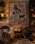 A Fairy Garden in Zentangles - Poster Print